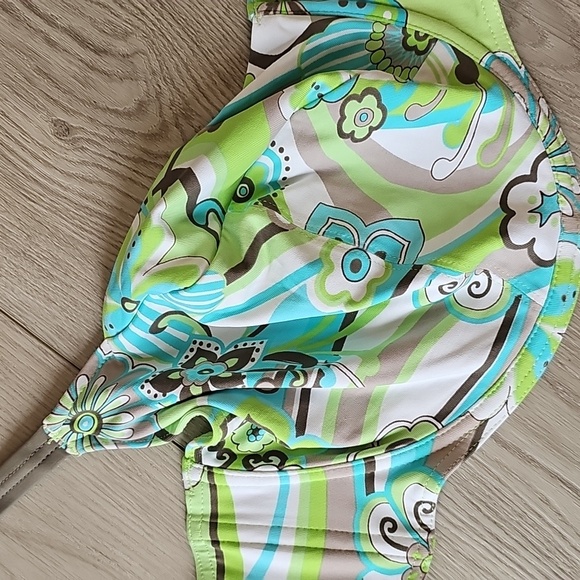 Freya Patterned Bikini Top, 38H - Picture 3 of 8